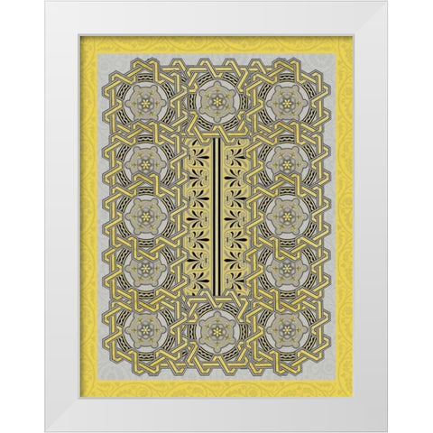 Patterns Q White Modern Wood Framed Art Print by Grey, Jace
