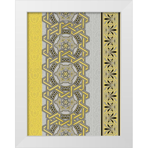 Patterns R2 White Modern Wood Framed Art Print by Grey, Jace