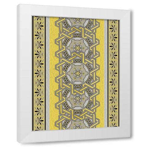 Patterns R3 White Modern Wood Framed Art Print by Grey, Jace