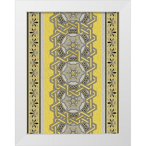 Patterns R3 White Modern Wood Framed Art Print by Grey, Jace