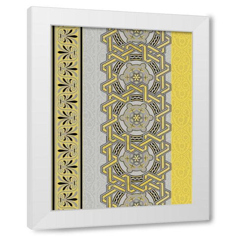 Patterns R White Modern Wood Framed Art Print by Grey, Jace