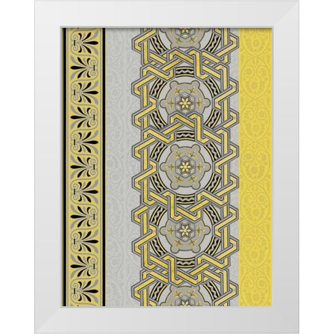 Patterns R White Modern Wood Framed Art Print by Grey, Jace