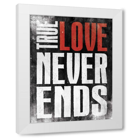 Never Ends White Modern Wood Framed Art Print by Grey, Jace