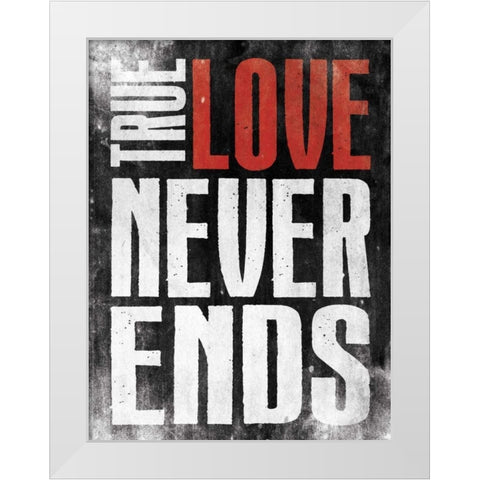 Never Ends White Modern Wood Framed Art Print by Grey, Jace
