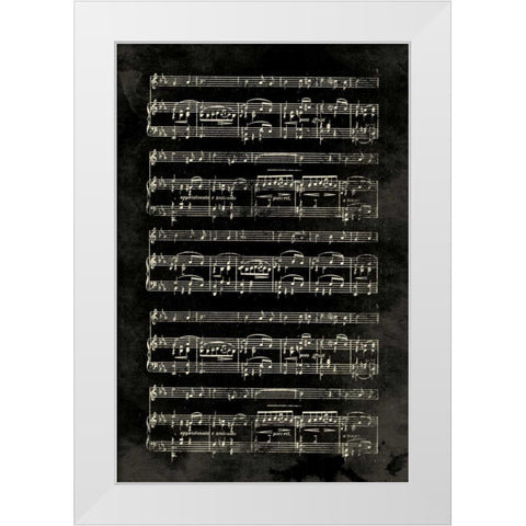 Music Sheet Black White Modern Wood Framed Art Print by Grey, Jace
