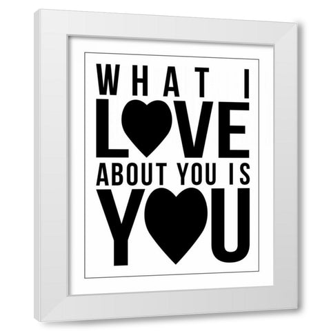 Text A2 White Modern Wood Framed Art Print by Grey, Jace