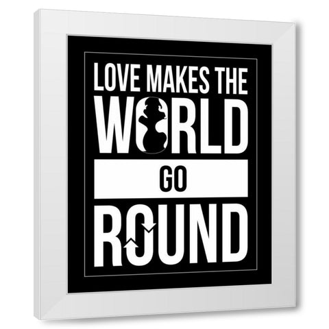 Text B White Modern Wood Framed Art Print by Grey, Jace