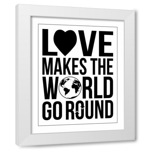 World Go Round 2 White Modern Wood Framed Art Print by Grey, Jace