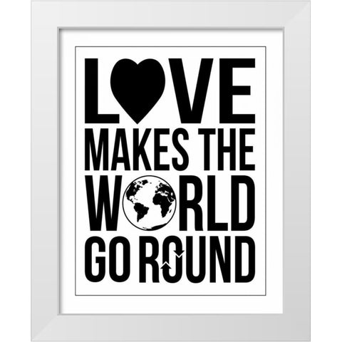 World Go Round 2 White Modern Wood Framed Art Print by Grey, Jace