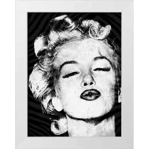 Monroe Text 2 White Modern Wood Framed Art Print by Grey, Jace
