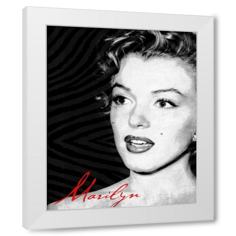 Monroe Text White Modern Wood Framed Art Print by Grey, Jace