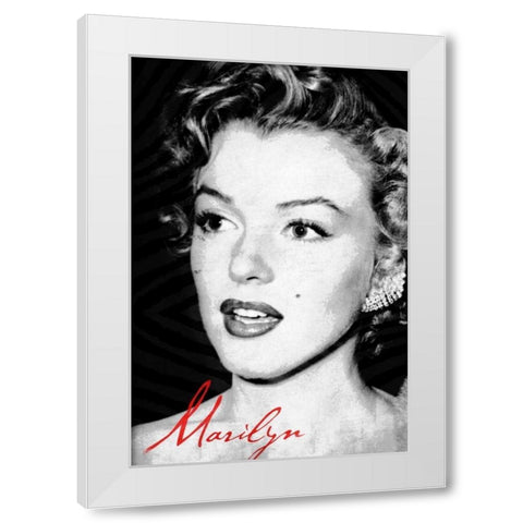 Monroe B White Modern Wood Framed Art Print by Grey, Jace