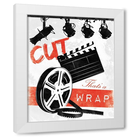 Cinema B White Modern Wood Framed Art Print by Grey, Jace