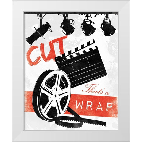 Cinema B White Modern Wood Framed Art Print by Grey, Jace