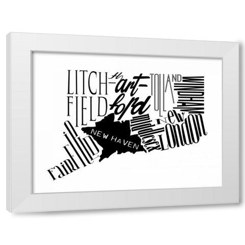 CT White Modern Wood Framed Art Print by Grey, Jace