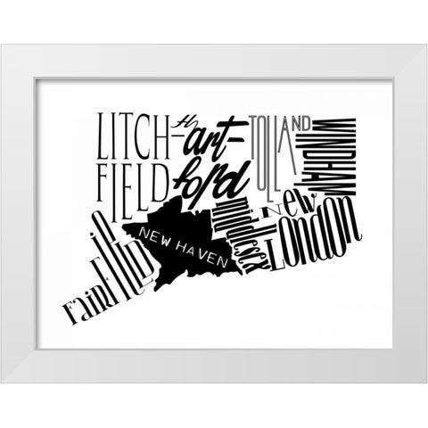 CT White Modern Wood Framed Art Print by Grey, Jace