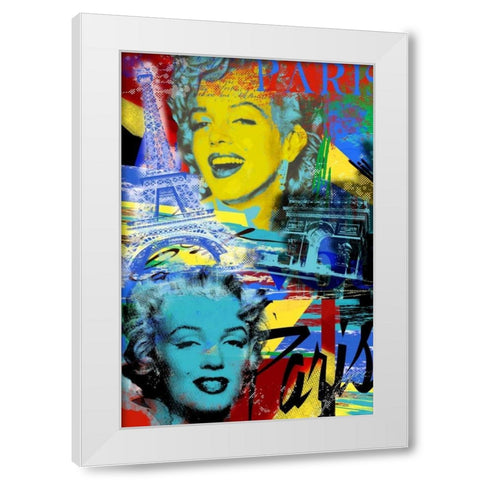 Marilyn Paris White Modern Wood Framed Art Print by Grey, Jace