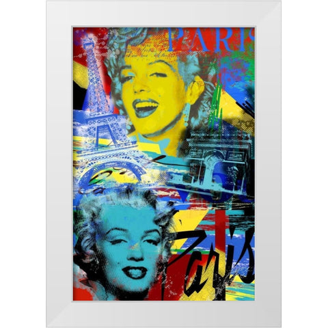 Marilyn Paris White Modern Wood Framed Art Print by Grey, Jace