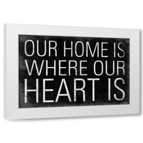 Heart White Modern Wood Framed Art Print by Grey, Jace