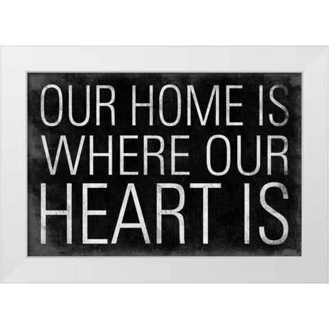 Heart White Modern Wood Framed Art Print by Grey, Jace