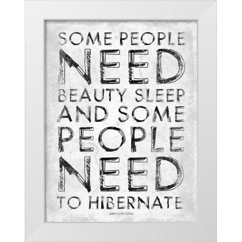 Hibernate White Modern Wood Framed Art Print by Grey, Jace