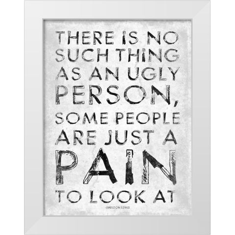 Pain White Modern Wood Framed Art Print by Grey, Jace