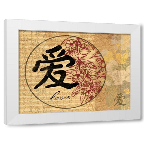 Love White Modern Wood Framed Art Print by Grey, Jace