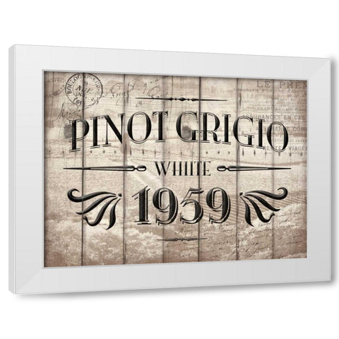 Pinot Grogio White Modern Wood Framed Art Print by Grey, Jace