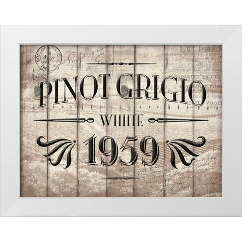 Pinot Grogio White Modern Wood Framed Art Print by Grey, Jace