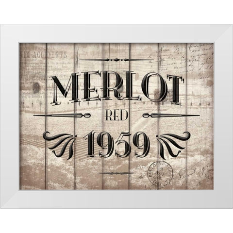 Merlot White Modern Wood Framed Art Print by Grey, Jace