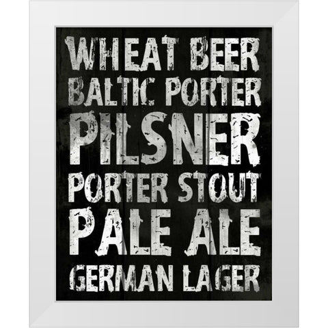 Wheat Beer White Modern Wood Framed Art Print by Grey, Jace