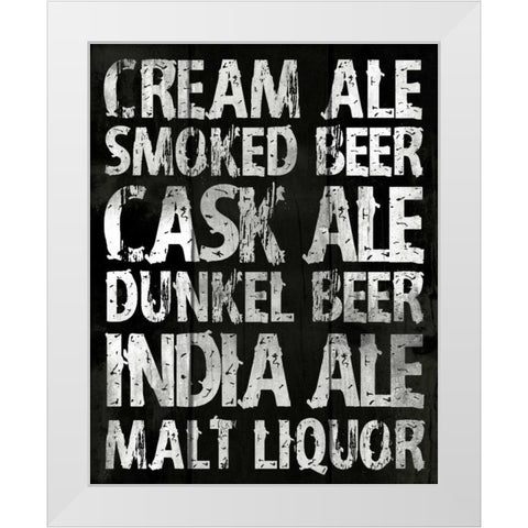 Cream Ale White Modern Wood Framed Art Print by Grey, Jace
