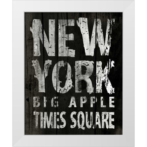 New York Mate White Modern Wood Framed Art Print by Grey, Jace