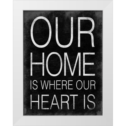 Our Home White Modern Wood Framed Art Print by Grey, Jace