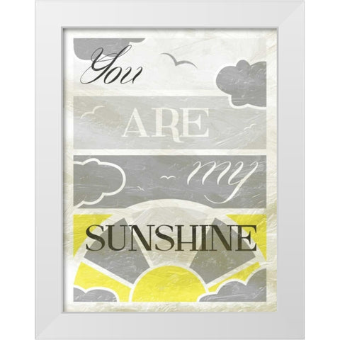 Sunshine White Modern Wood Framed Art Print by Grey, Jace
