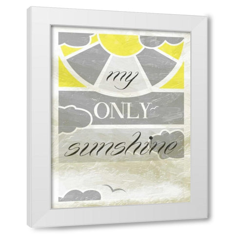 Sunshine Mate White Modern Wood Framed Art Print by Grey, Jace
