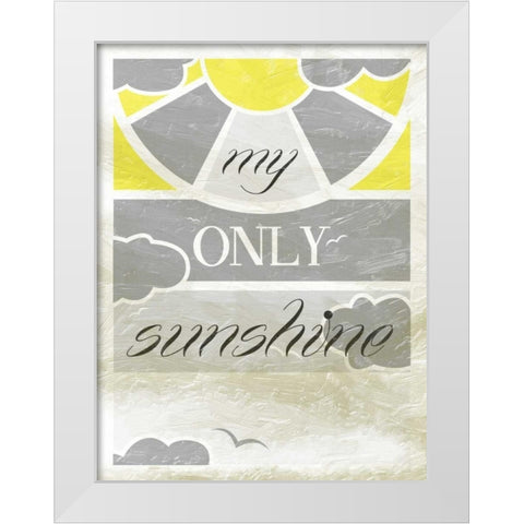 Sunshine Mate White Modern Wood Framed Art Print by Grey, Jace