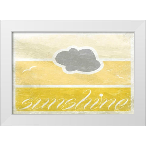Sunshine Stag White Modern Wood Framed Art Print by Grey, Jace