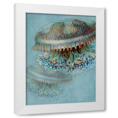 Blue Sea White Modern Wood Framed Art Print by Grey, Jace