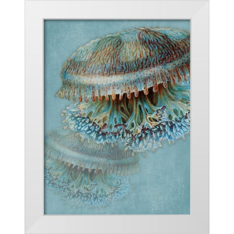 Blue Sea White Modern Wood Framed Art Print by Grey, Jace