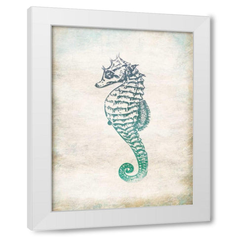 Seahorse White Modern Wood Framed Art Print by Grey, Jace