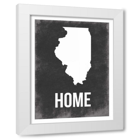ILLinois Home White Modern Wood Framed Art Print by Grey, Jace