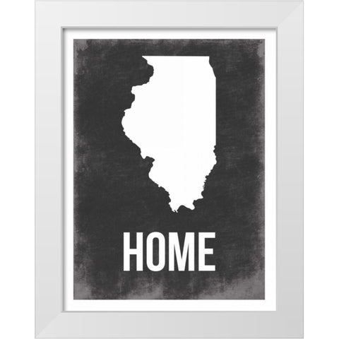 ILLinois Home White Modern Wood Framed Art Print by Grey, Jace