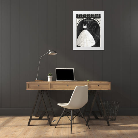 Dress N  Window White Modern Wood Framed Art Print by Grey, Jace