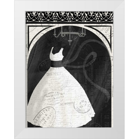 Dress N  Window White Modern Wood Framed Art Print by Grey, Jace