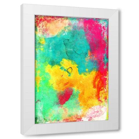 Bright Cosmic graffiti White Modern Wood Framed Art Print by Grey, Jace
