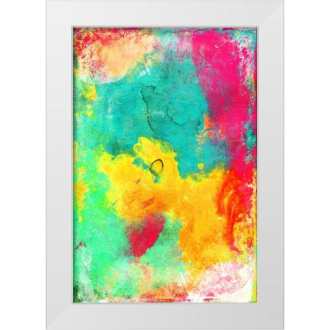 Bright Cosmic graffiti White Modern Wood Framed Art Print by Grey, Jace