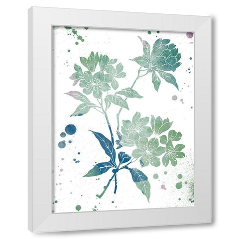 Floral Neutral Splatter White Modern Wood Framed Art Print by Grey, Jace