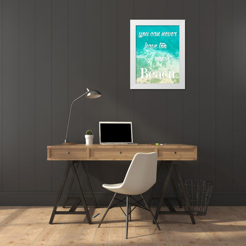 Too Much Beach White Modern Wood Framed Art Print by Grey, Jace