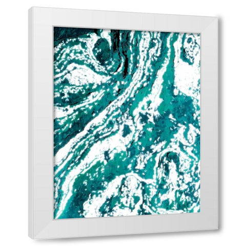 Iron Aqua White Modern Wood Framed Art Print by Grey, Jace